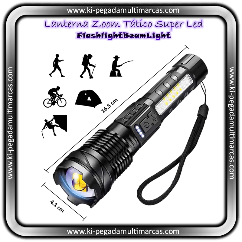 Lanterna Zoom Tático Super Led [FlashlightBeamLight]