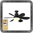 Ventilador Pétalas de Flor para Teto com Luz Super LED e Controle Remoto [FlowerPetalsFanLight]