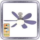 Ventilador Pétalas de Flor para Teto com Luz Super LED e Controle Remoto [FlowerPetalsFanLight]