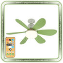 Ventilador Pétalas de Flor para Teto com Luz Super LED e Controle Remoto [FlowerPetalsFanLight]