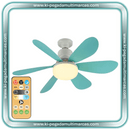 Ventilador Pétalas de Flor para Teto com Luz Super LED e Controle Remoto [FlowerPetalsFanLight]